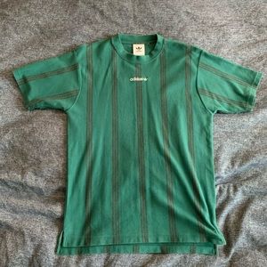 Adidas Retro Style Heavyweight Striped Tee Medium